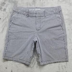 Khakis by GAP Shorts Womens 8 Blue‎ White New City 9" Bermuda Mid Rise Nautical
